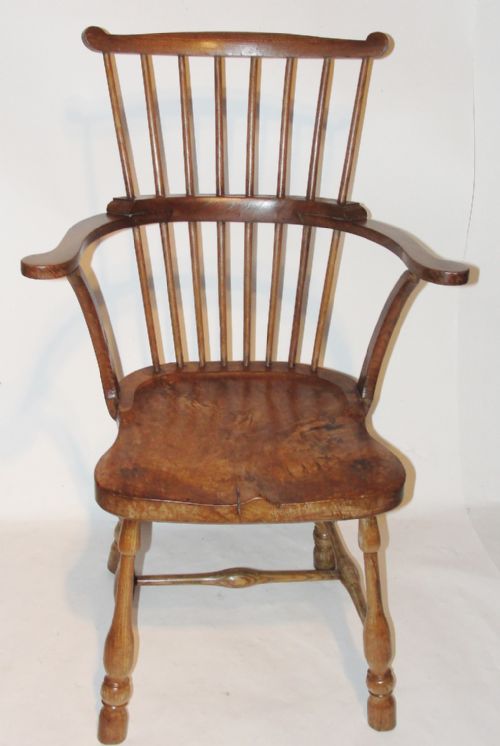 Georgian American Hickory and Maple Windsor Chair. Circa 1770