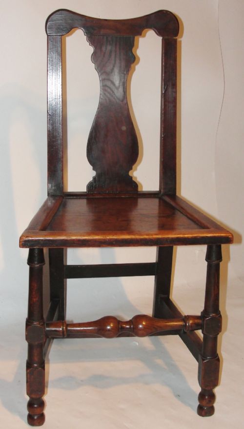 Queen Anne Oak Side Chair Circa 1710