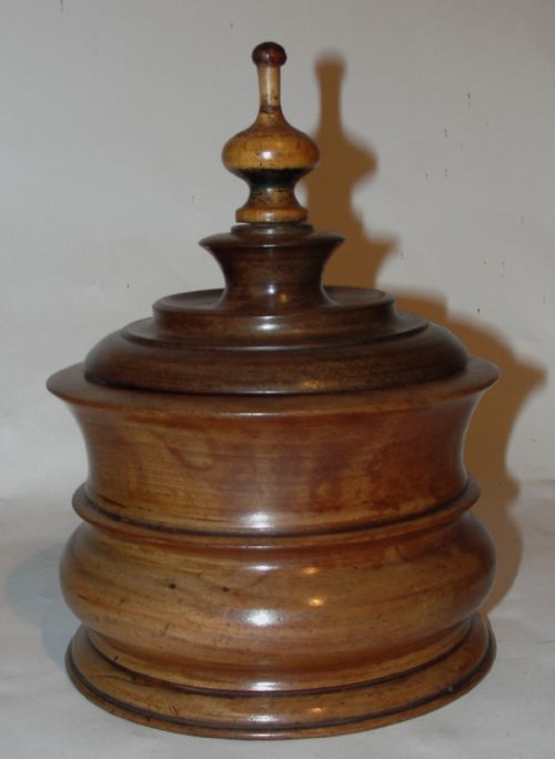 Georgian Mahogany Turned Tobacco Box. Circa 1820