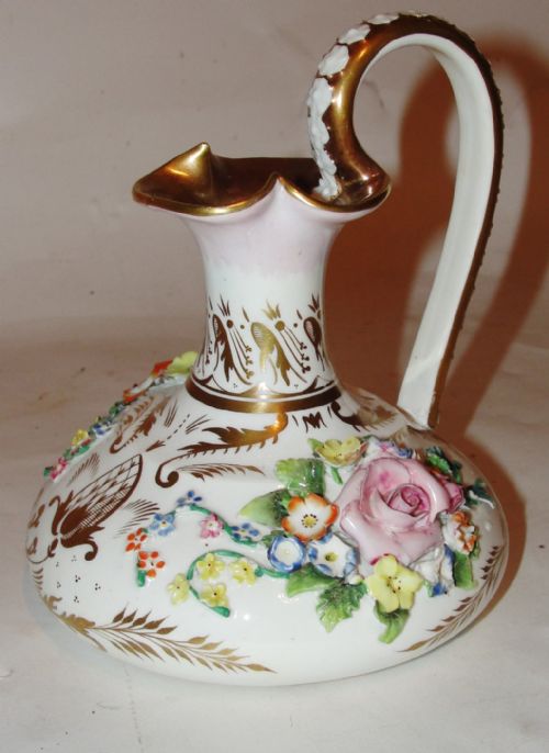 Bloom Derby Encrusted Jug. Circa 1825