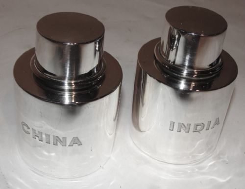 Pair Edwardian Silver Tea Caddies. 1909
