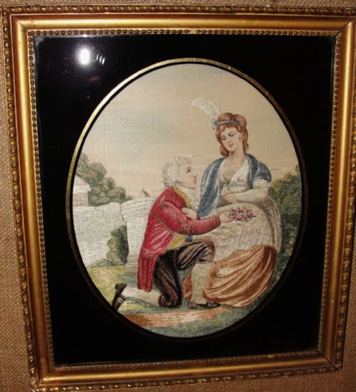 Georgian Silkwork Picture. Circa 1785