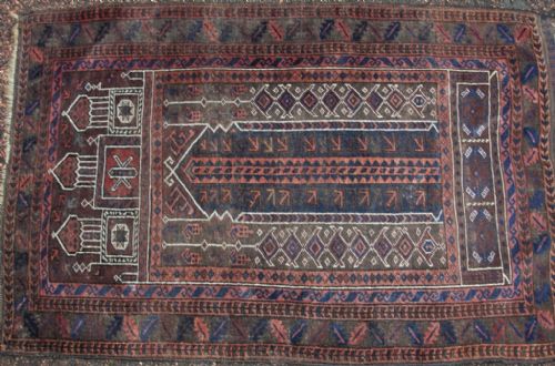 Antique Balouche Prayer Rug. Circa 1900