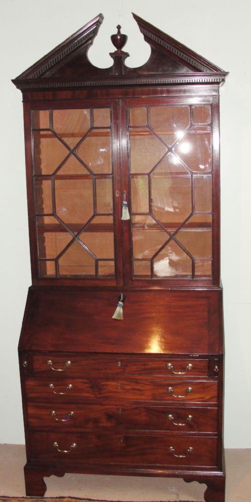 Georgian Mahogany Bureau Bookcase. Circa 1765