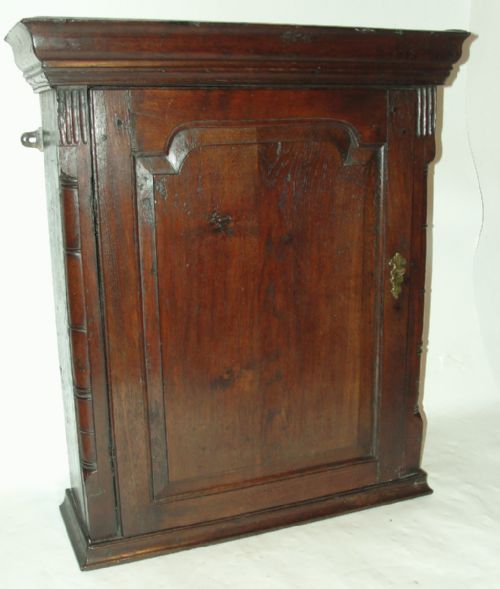 Georgian Oak Hanging Spice Cabinet. Circa 1770