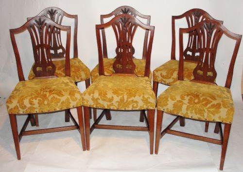 Set 6 Mahogany Dining Chairs. Circa 1880