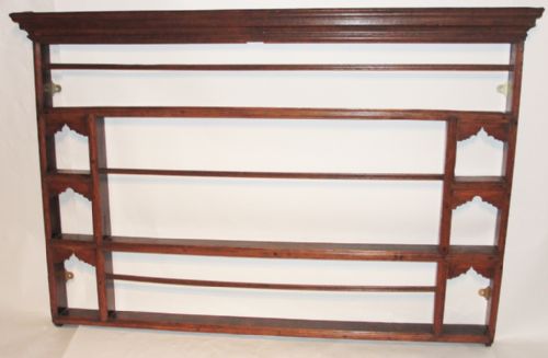 Georgian Oak Hanging Delft Rack. Circa 1760