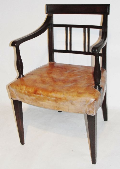 Scottish Georgian Laburnum Elbow Chair. Circa 1795