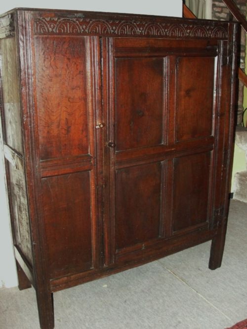 17th. Century Welsh Oak Wardrobe or Cupboard. Circa 1695