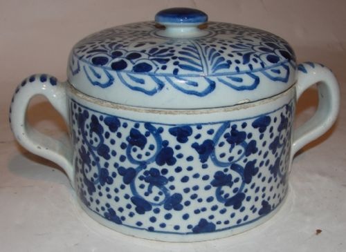18th. Century Delft Posset Pot. Circa 1740