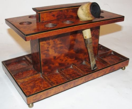 Edwardian Amboyna Veneered Pipe Stand. Circa 1905