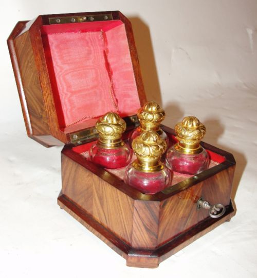 French 19th. Century Kingwood Scent Bottle Box. Circa 1860