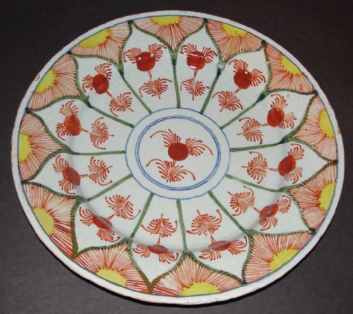 Lambeth Delft Plate. Circa 1770
