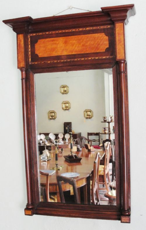 Georgian Mahogany Pier Mirror. Circa 1800
