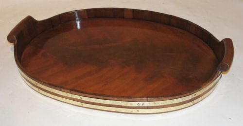 Georgian Mahogany Oval Tray. Circa 1820