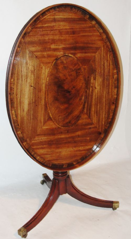 Georgian Oval Tray Top Tripod Table. Circa 1795
