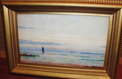 Edwardian Watercolour 'Off Mull' by P. Macgregor Wilson. Circa 1905