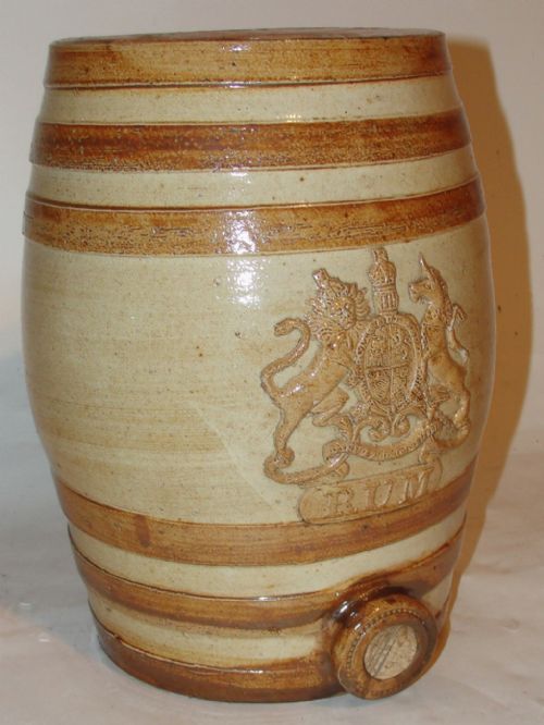 Victorian Doulton Stoneware Rum Barrel. Circa 1860