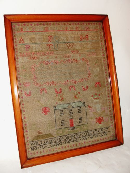 Georgian Needlework Sampler. Dated 1807