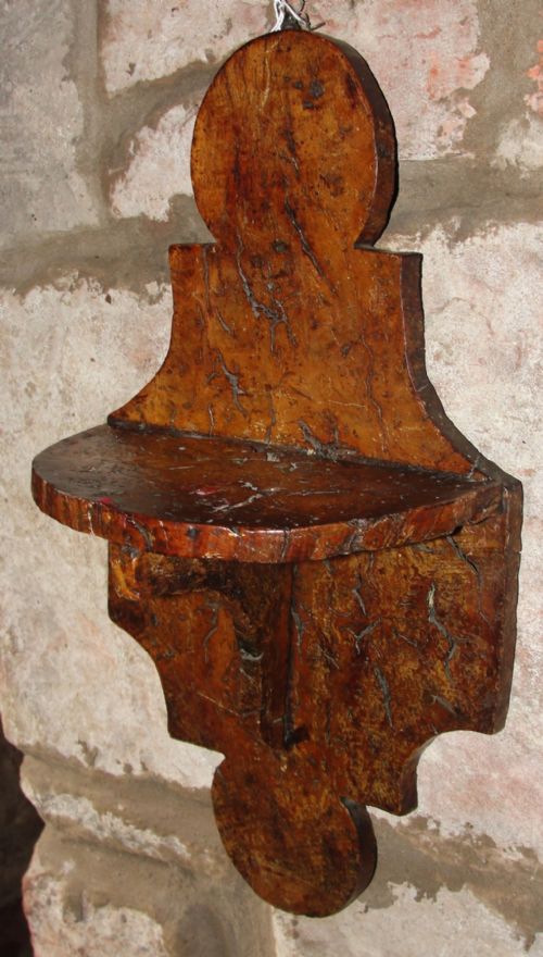 Georgian Burr Elm Wall Bracket. Circa 1820