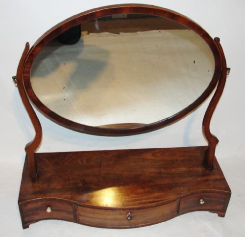 Georgian Mahogany Toilet Mirror. Circa 1800