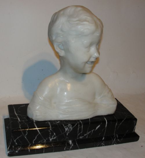 Victorian Marble Bust 'Smiling Boy'. Circa 1850