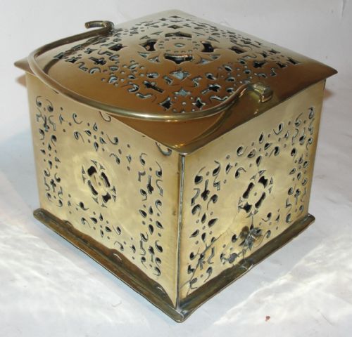 18th. Century Dutch Brass Foot Warmer. Circa 1770