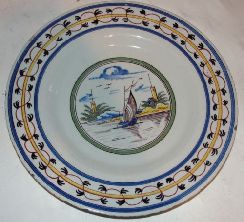 18th. Century Dutch Delft Plate. Circa 1770