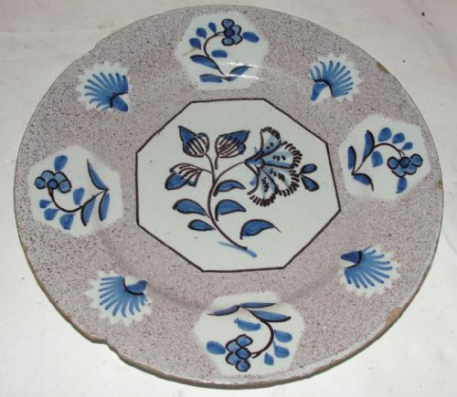 18th. Century Wincanton Delft Plate. Circa 1750