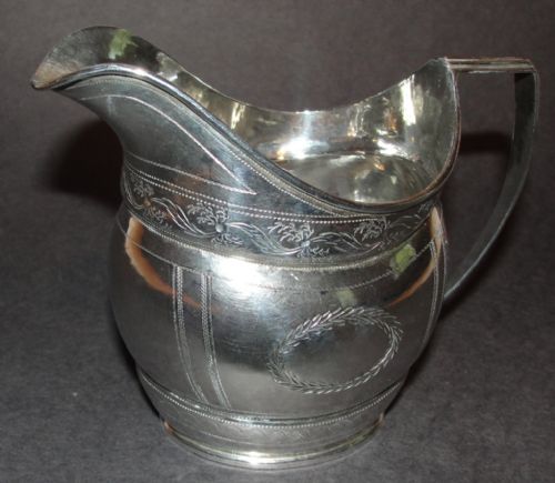 Georgian Newcastle Silver Cream Jug. Circa 1795