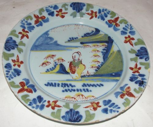 Georgian Lambeth Delft Plate.circa 1760
