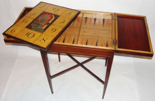 Georgian Inlaid Sabicu Games Table. Circa 1790