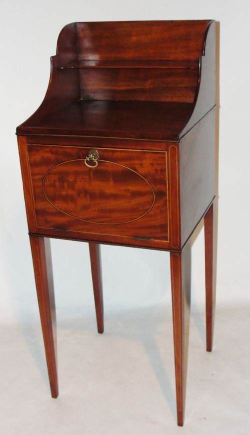 Georgian Mahogany Bedside Cabinet. Circa 1795
