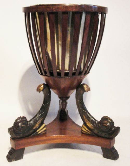 Dutch Empire Jardiniere on Dolphin Supports. Circa 1820