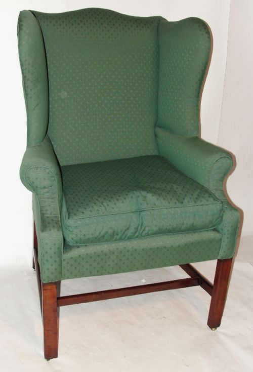 Georgian Mahogany Wing Chair. Circa 1770