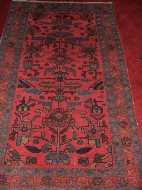 Antique Persian Hamadan Rug. Circa 1900
