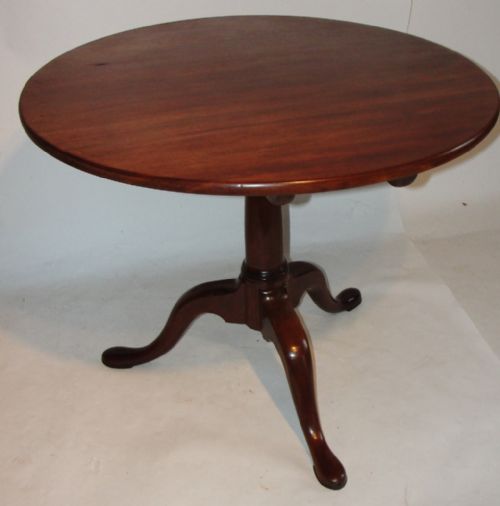 Large Georgian Cuban Mahogany Birdcage Tripod Table. Circa 1765