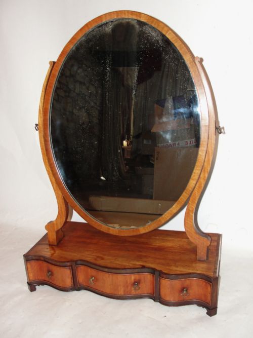 Sheraton Satinwood Toilet Mirror. Circa 1795