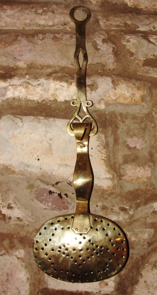 Georgian Brass Chestnut Roaster. Circa 1810
