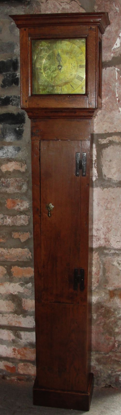 Georgian Oak Cottage Longcase Clock. Circa 1760