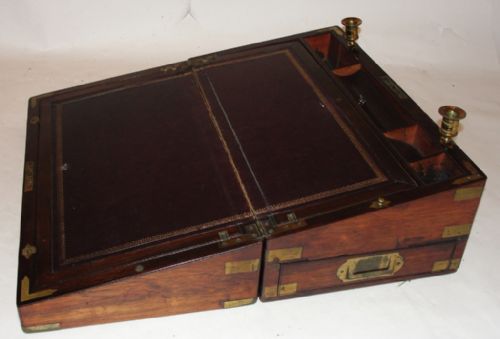 Regency Rosewood & Brass Bound Lap Desk. Circa 1830