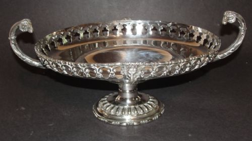 Edwardian Silver Plated Oval Nut Bowl. Circa 1910