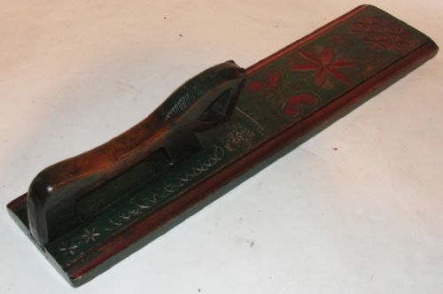 Dutch Decorated and Carved Beech Mangelplank. Dated 1836