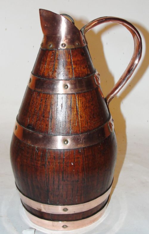 Victorian Coopered Oak Cider Jug. Circa 1870