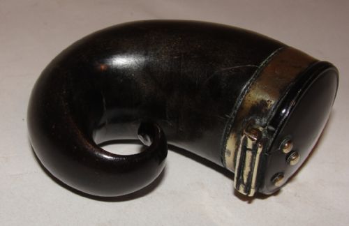 Scottish Georgian Ram's Horn Snuff Mull. Circa 1830