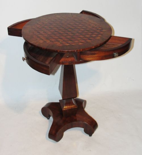 Regency Mahogany Drum Table. Circa 1820