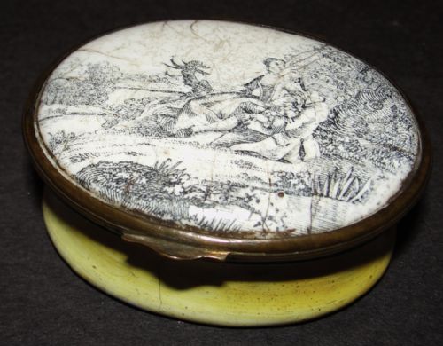Georgian Battersea Enamel Patch Box. Circa 1780