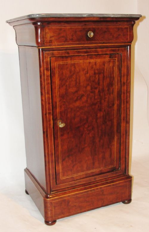 French Charles X Mahogany Bedside Cabinet. Circa 1835