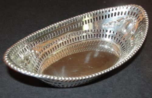 Victorian Silver Trinket Dish. 1889