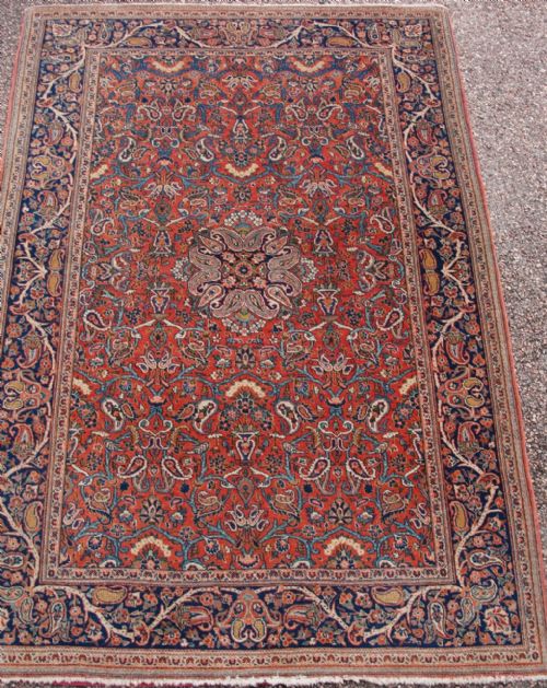 Antique Persian Kashan Rug. Circa 1920